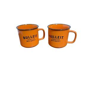 Set Of 2 Bulleit Frontier Whiskey Ceramic Mugs 8oz